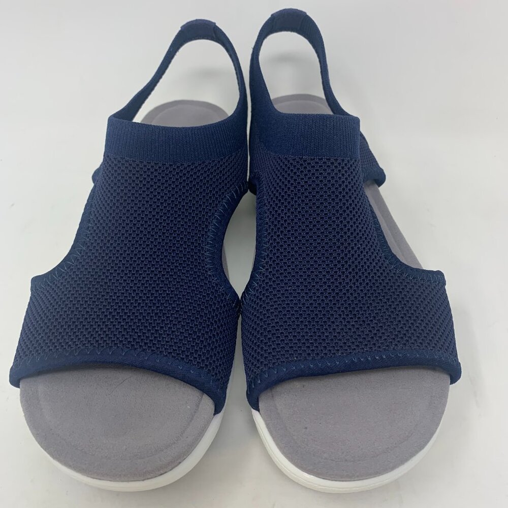 Alegria TraQ Qeen Women's Sandal Navy Blue White Size 38 EU US 8M